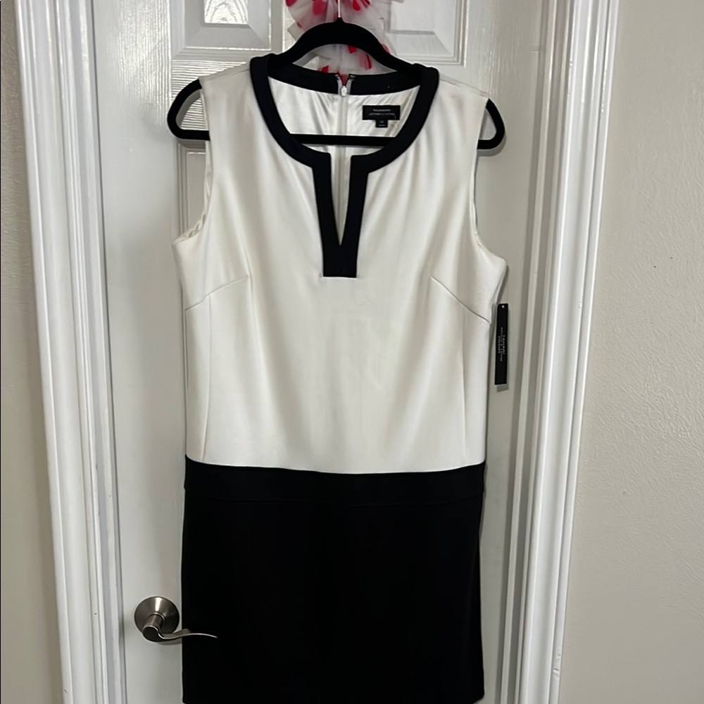 Tahari Black and White Mini Dress